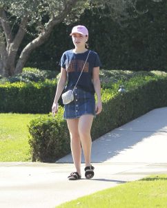 Kiernan Shipka in a Pink Cap