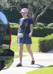 Kiernan Shipka in a Pink Cap