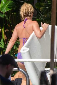 Britney Spears in a Purple Bikini