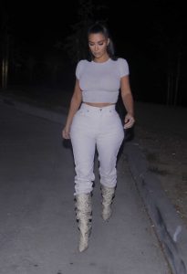 Kim Kardashian in a White Jeans