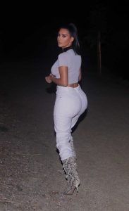 Kim Kardashian in a White Jeans