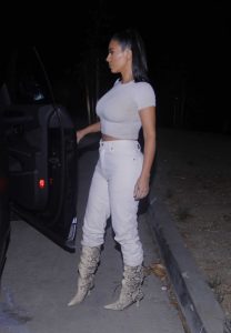 Kim Kardashian in a White Jeans