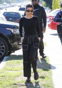 Kourtney Kardashian in a Black Blouse