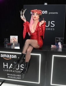 Lady Gaga Attends the Haus Laboratories Cosmic Love Holiday Collection Launch in Los Angeles 12/05/2019