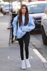 Madison Beer in a White Sneakers