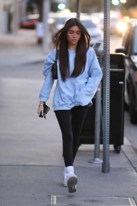 Madison Beer in a White Sneakers