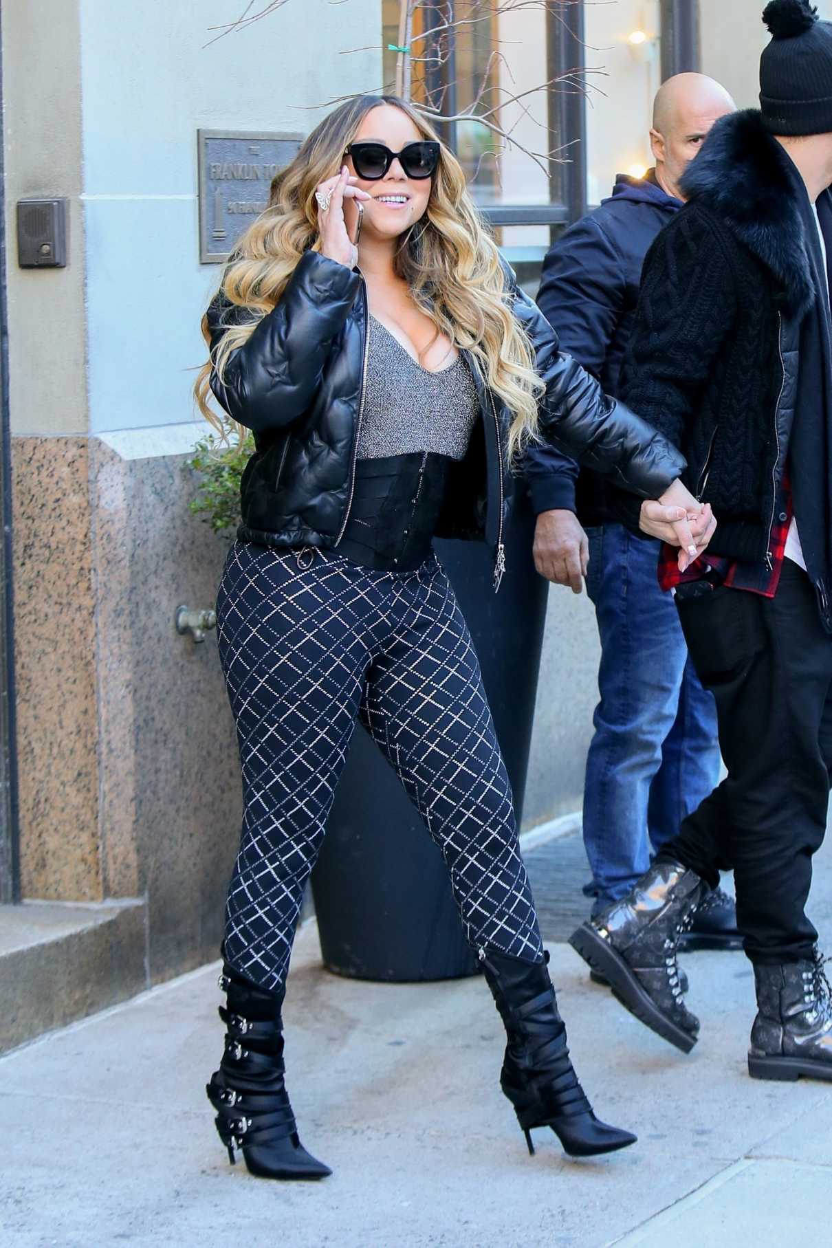 Mariah Carey in a Black Jacket Was Seen Out in NYC 12/20/2019-3 ...