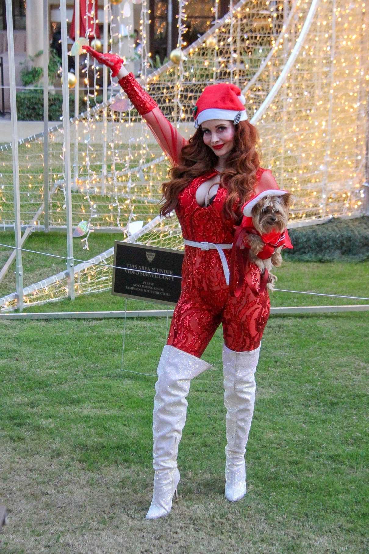 Phoebe Price in a Holiday Outfit