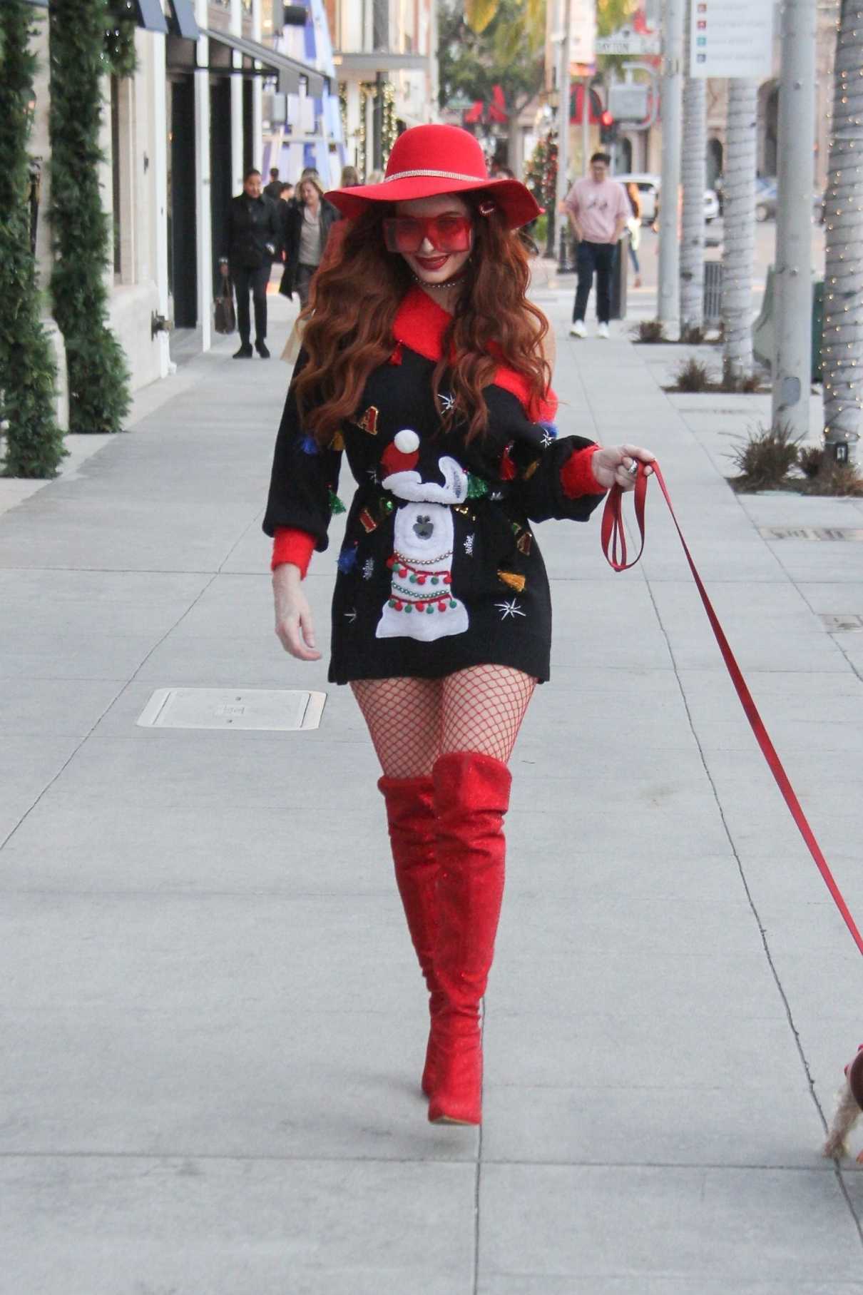 Phoebe Price in a Red Boots