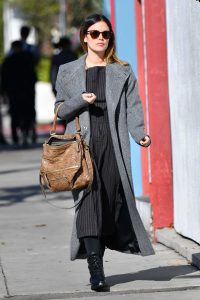 Rachel Bilson in a Gray Coat