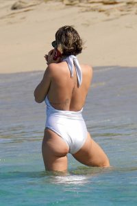 Rita Ora in a White Bikini