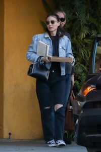 Rooney Mara in a Blue Denim Jacket