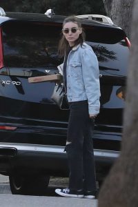 Rooney Mara in a Blue Denim Jacket