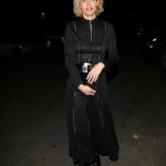 Amber Valletta in a Black Dress Was Seen Out in West Hollywood 12/31/2019