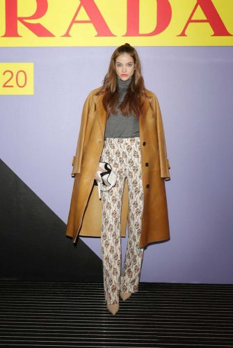 Barbara Palvin Attends 2020 Prada Fashion Show in Milan 01/12/2020