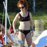 Jess Glynne in a Black Bikini on the Beach in Miami 01/02/2020