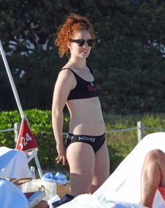 Jess Glynne in a Black Bikini