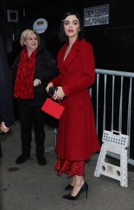 Lucy Hale in a Red Coat