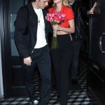Nicola Peltz in a Red Blouse Leaves Craig’s Restaurant in West Hollywood 01/07/2020