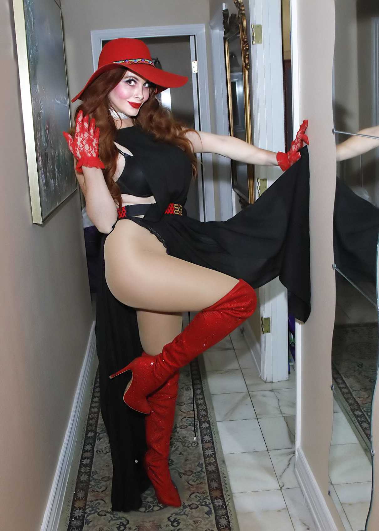 Phoebe Price in a Red Hat