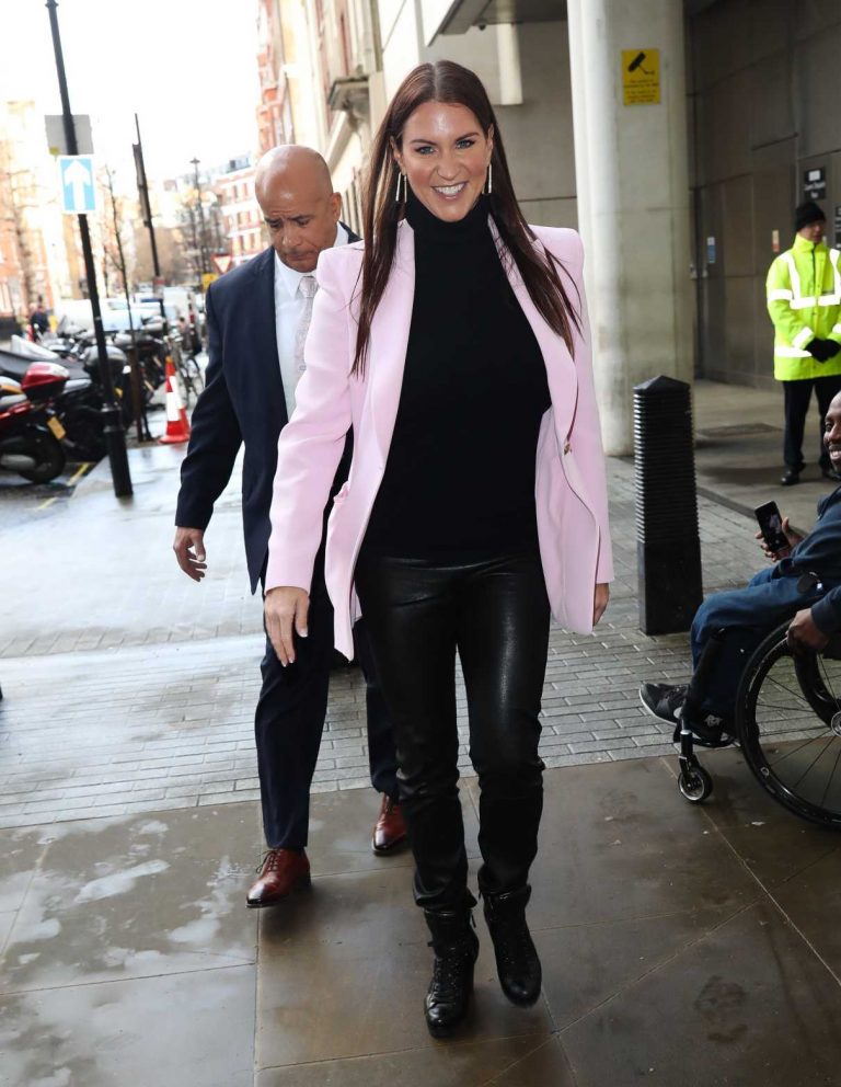 Stephanie McMahon in a Black Turtleneck Arrives at BBC Studios in