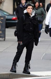 Jaimie Alexander in a Black Jacket