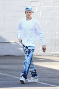 Justin Bieber in a Blue Cap