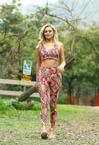 Kelsea Ballerini in a Snakeskin Workout Clothes