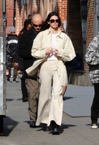 Kendall Jenner in a Beige Suit