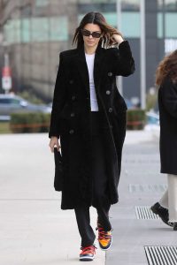 Kendall Jenner in a Black Coat