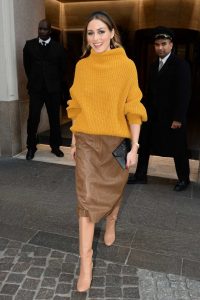 Olivia Palermo in a Yellow Sweater