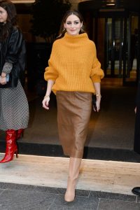 Olivia Palermo in a Yellow Sweater