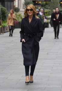 Amanda Holden in a Black Coat