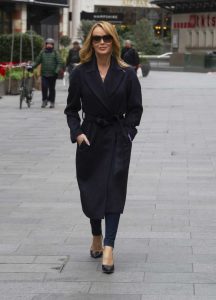 Amanda Holden in a Black Coat