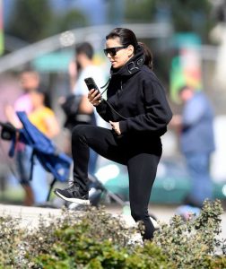 Eva Longoria in a Black Leggings