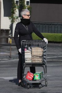 Jamie Lee Curtis in a Black Suit