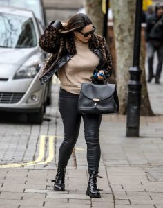 Kelly Brook in a Black Boots