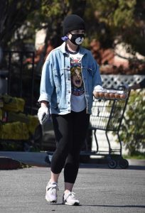 Kelly Osbourne in a Face Mask