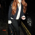 Nicola Roberts in a Black Jacket Leaves the Garrick Theatre in London 03/05/2020