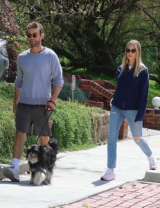 Rebecca Rittenhouse in a Blue Ripped Jeans