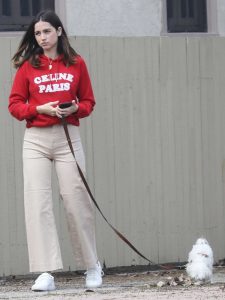 Ana De Armas in a Red Hoody