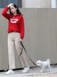 Ana De Armas in a Red Hoody