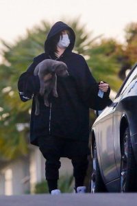 Billie Eilish in a Black Hoody