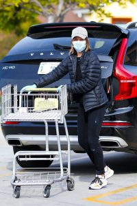 Calista Flockhart in a Surgical Face Mask