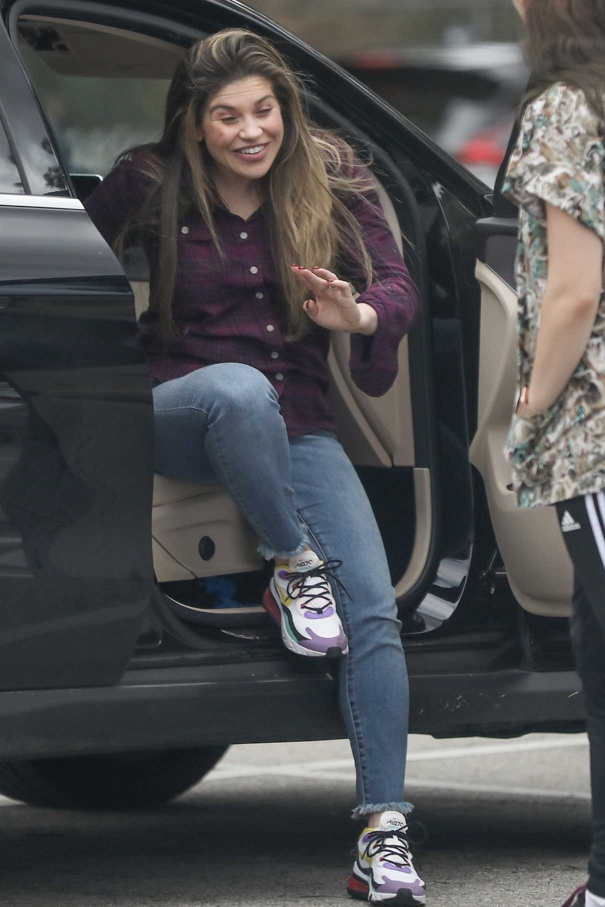 Danielle Fishel in a Purple Shirt