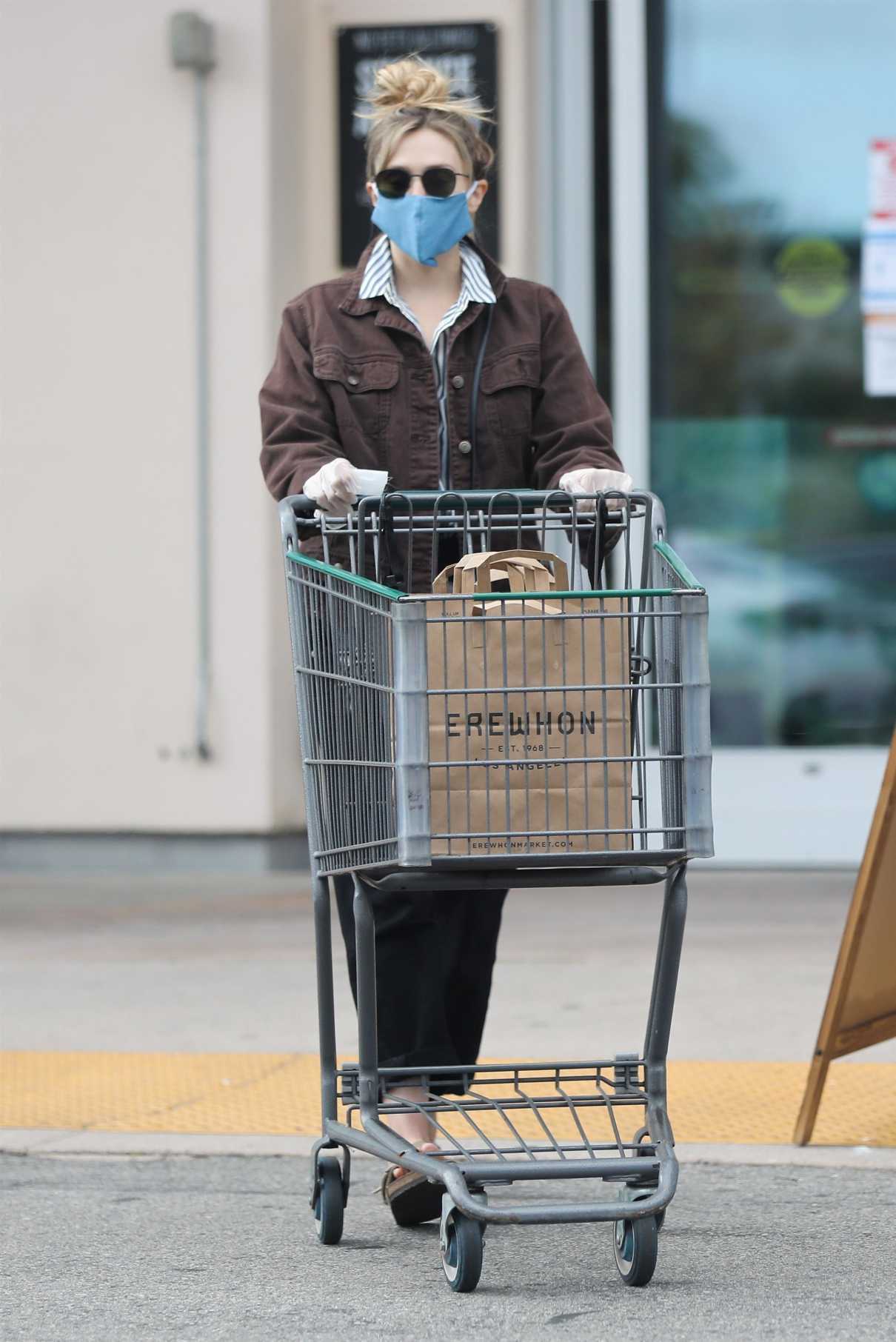 Elizabeth Olsen in a Face Mask