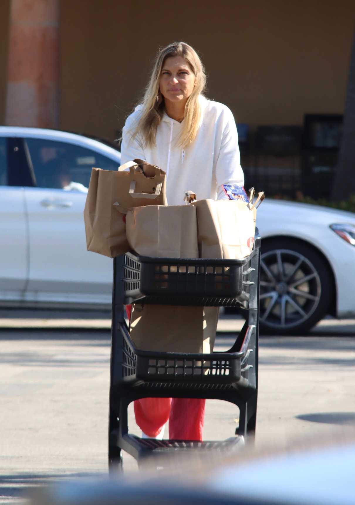 Gabrielle Reece in a White Hoody