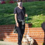 Juliette Lewis in a Face Mask Walks Her Dogs in Los Angeles 04/17/2020