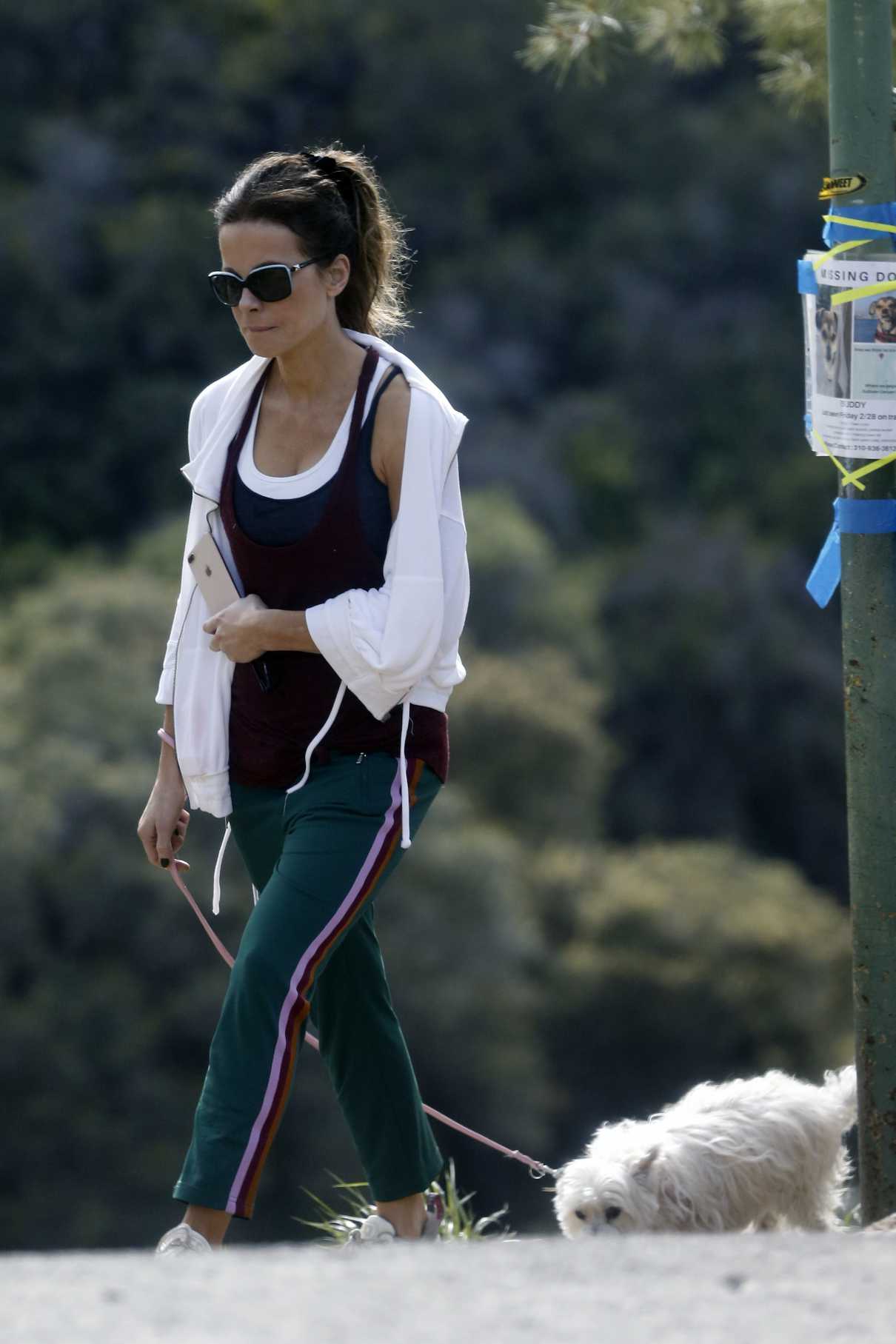 Kate Beckinsale in a White Tracksuit