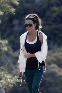 Kate Beckinsale in a White Tracksuit
